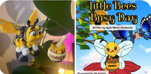 Load image into Gallery viewer, Little Bees Busy Day Book with 3D Little Bee with Honey Pot
