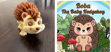 Load image into Gallery viewer, Boba the Baby Hedgehog book with 3D Boba
