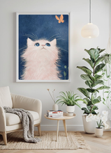 Load image into Gallery viewer, "The Curious Cat" Digital Art Print
